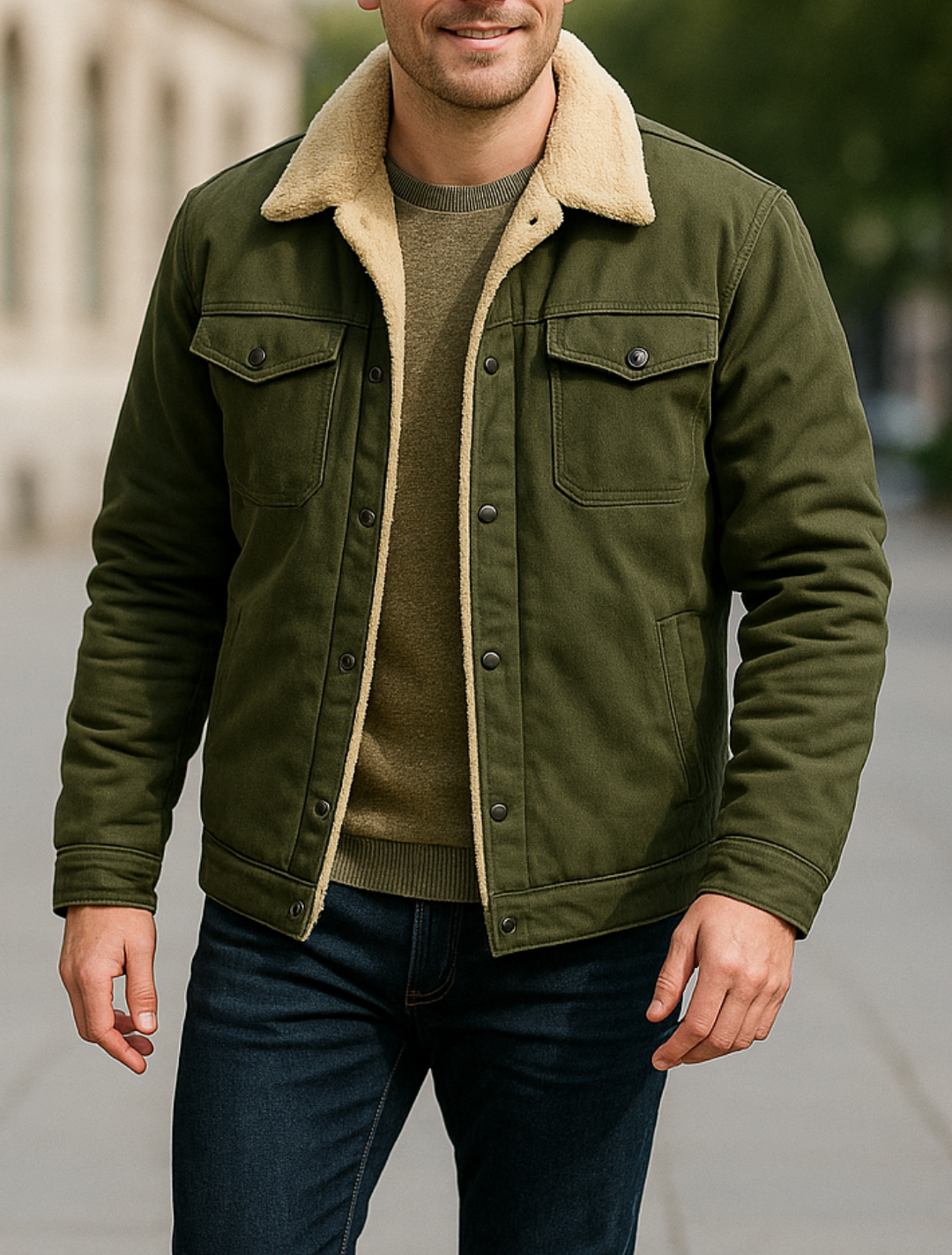 Teplá fleecová bunda na jeseň