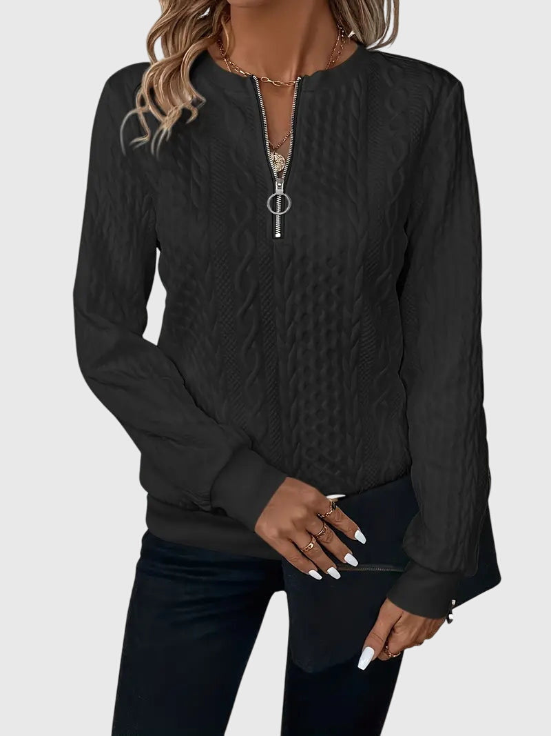 Nora™ | Sveter s zipsom