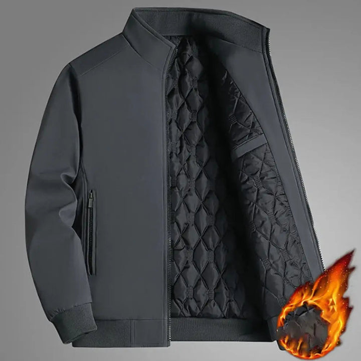 Štýlový farebný zimný kabát s vysokým golierom