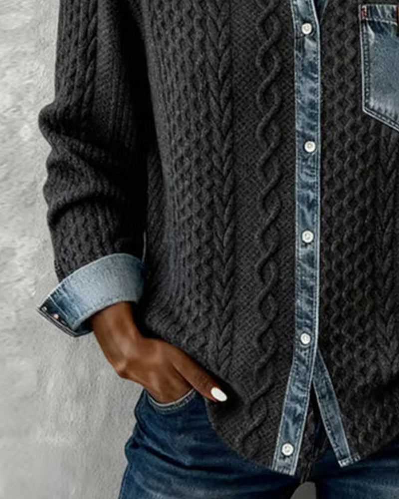 Ceir | Denim Patchwork Košeľa