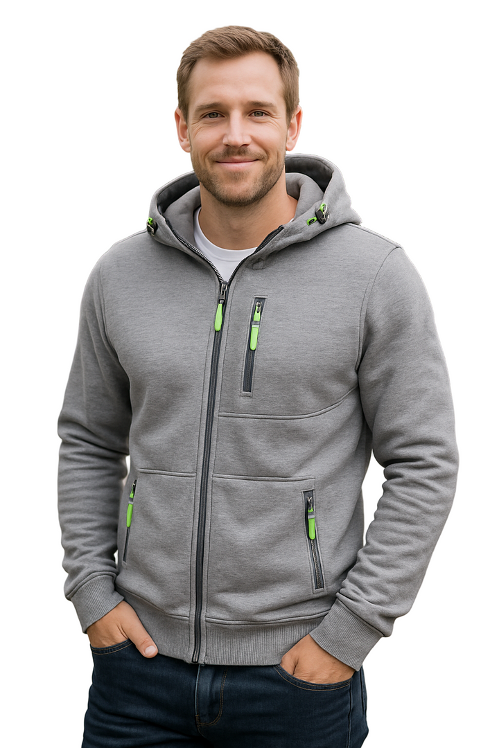 Pánska voľnočasová fitness mikina s kapucňou