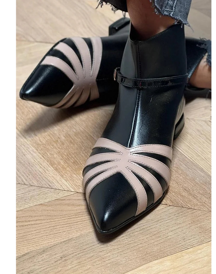 Gloria | Špicaté geometrické členkové topánky