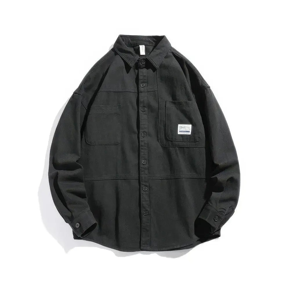 Pánska košeľa s dlhým rukávom a vreckami