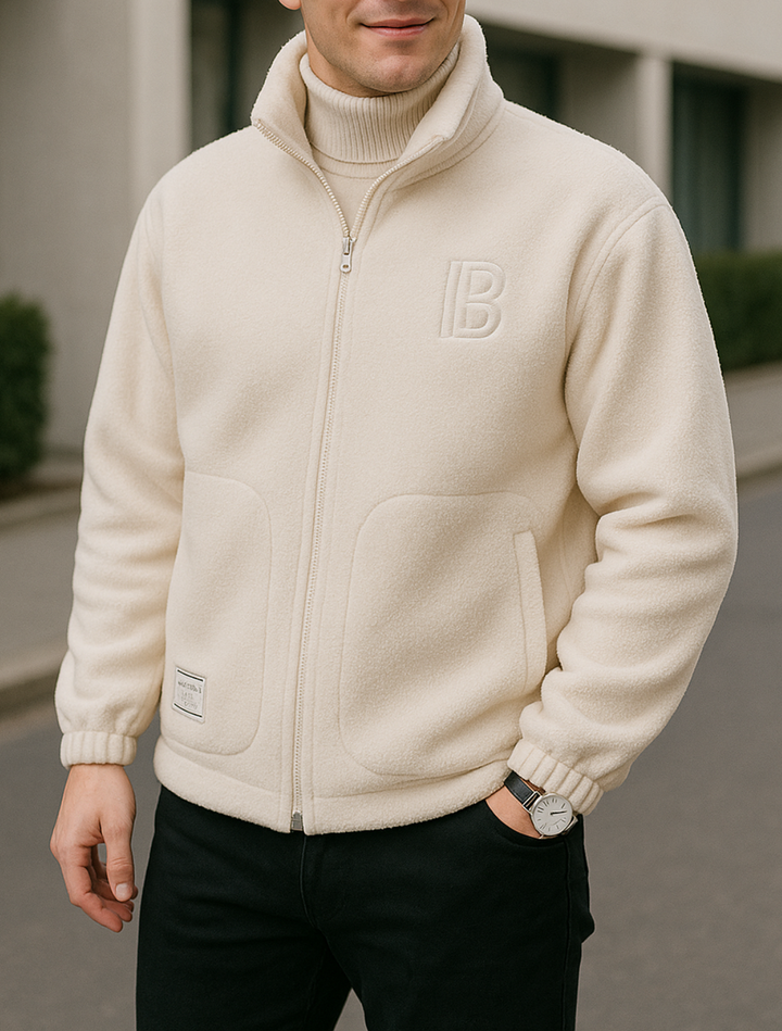 Teplý jesenný kabát z jahňacej vlny