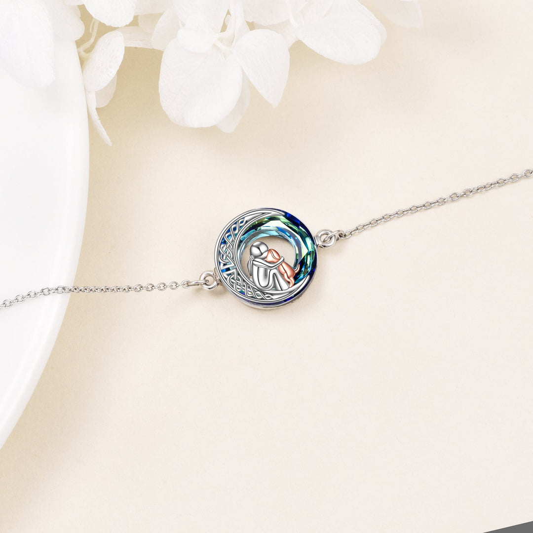 Nastaviteľný náramok so psím príveskom zo striebra