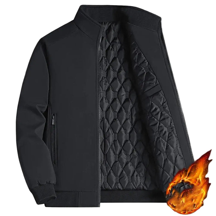 Štýlový farebný zimný kabát s vysokým golierom