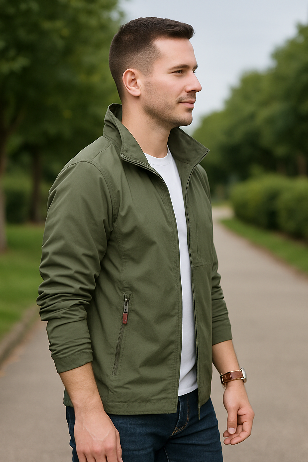 Štýlový dlhý vetrový kabát