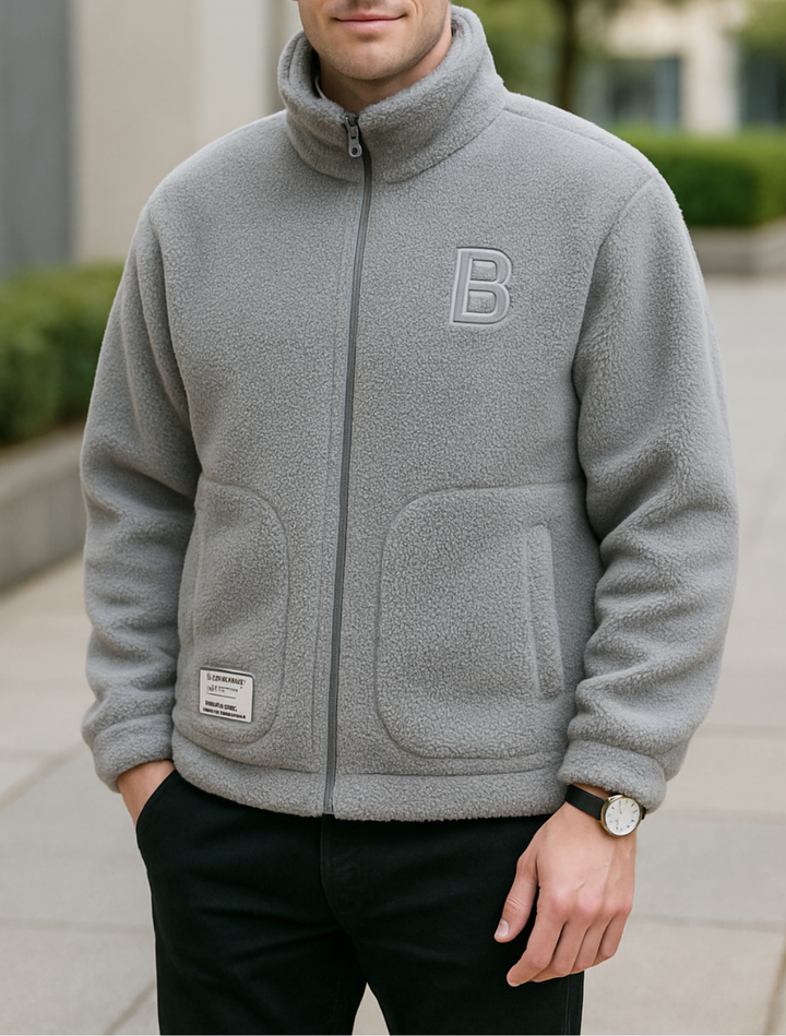 Teplý jesenný kabát z jahňacej vlny