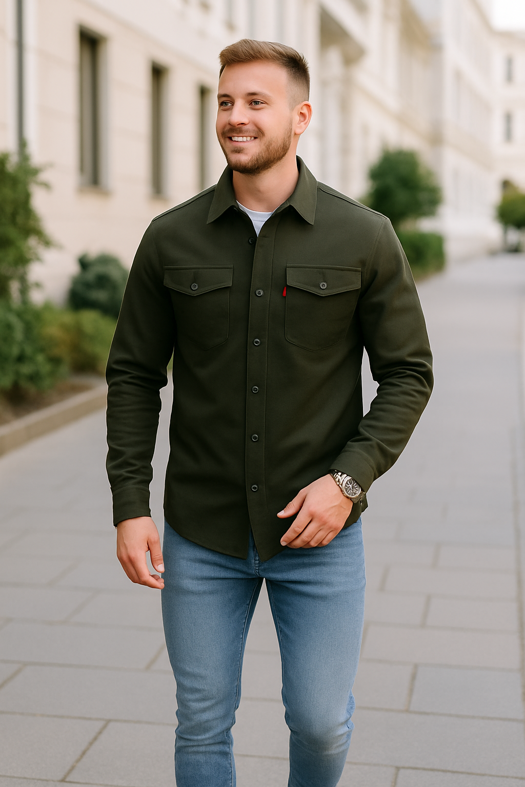 Štýlová business košeľa s bundou