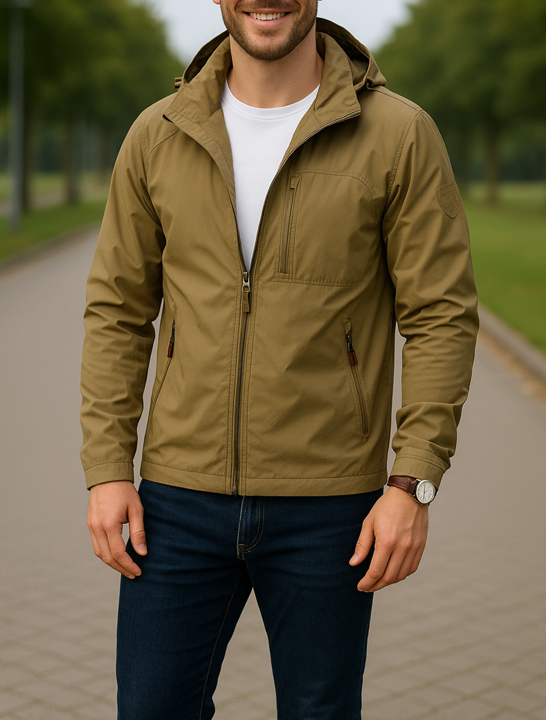 Štýlový dlhý vetrový kabát