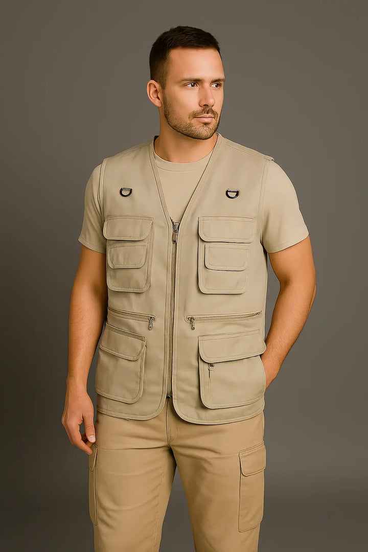 Taktická turistická vesta s viacerými vreckami