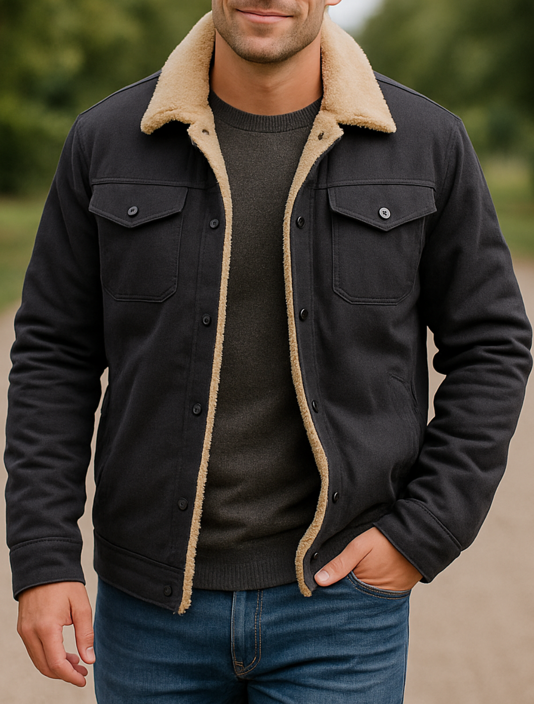 Teplá fleecová bunda na jeseň