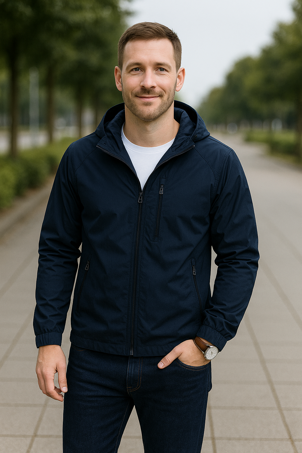 Štýlový dlhý vetrový kabát