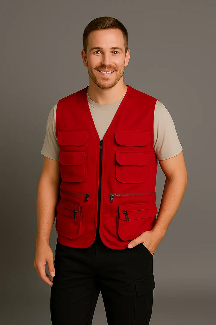 Taktická turistická vesta s viacerými vreckami