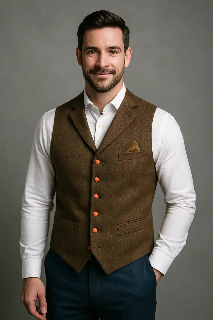 Logan Strihaný Kardigán s Gombíkmi a Klasickým Strihom