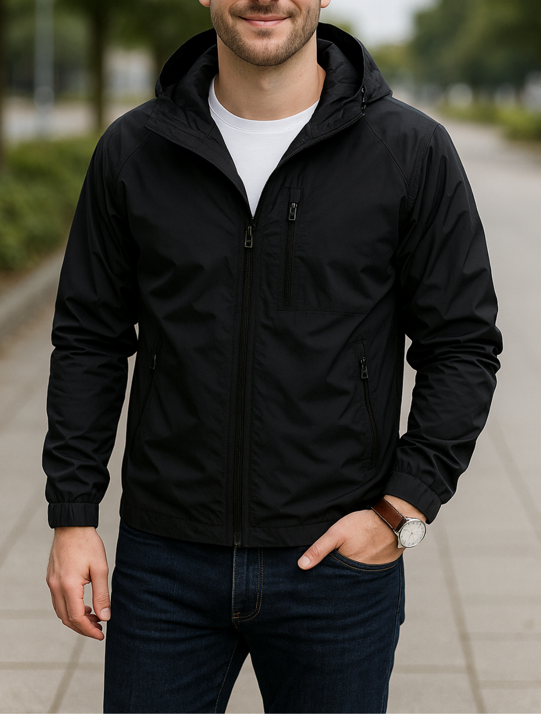 Štýlový dlhý vetrový kabát