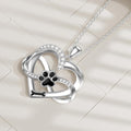 925 Sterling Silver Nekonečný Náhrdelník v Tvare Srdca a Labky so Zirkónmi