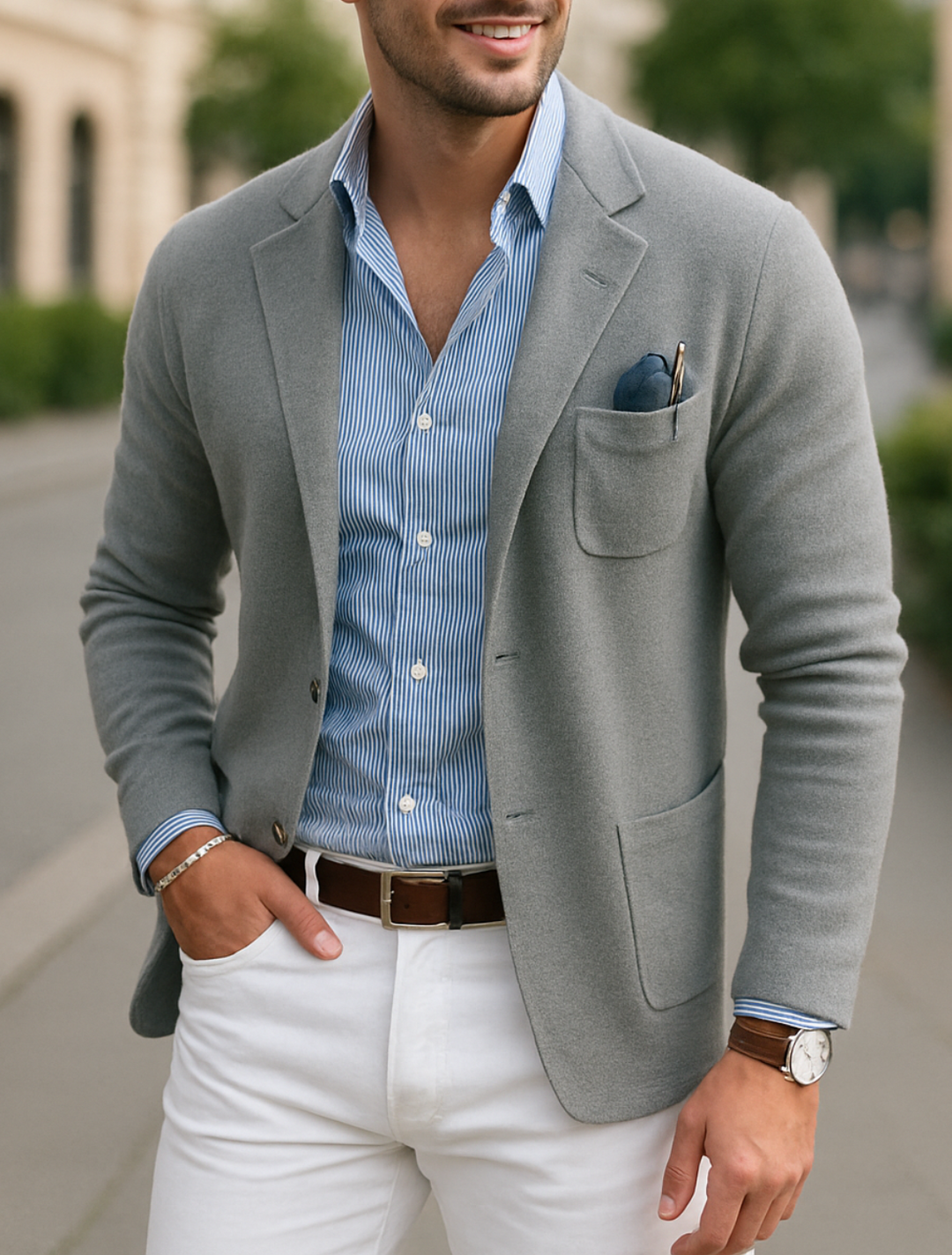 Slim Fit Blazer na voľný čas a svadby