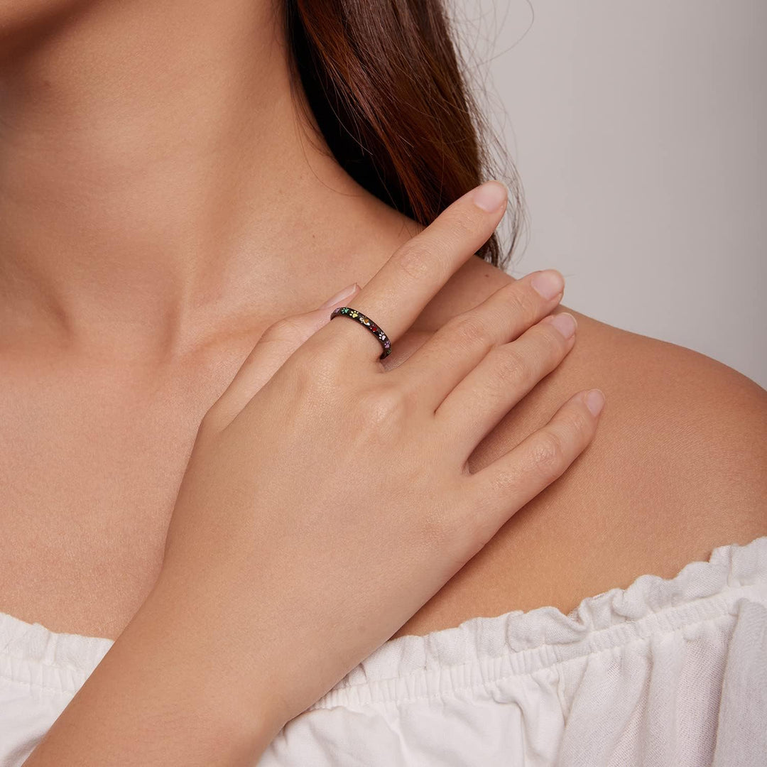 Prsteň so stopou z sterlingového striebra