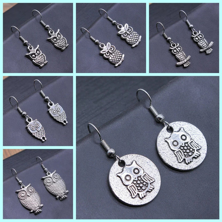 Retro Bohemian Sovičie Visacie Náušnice