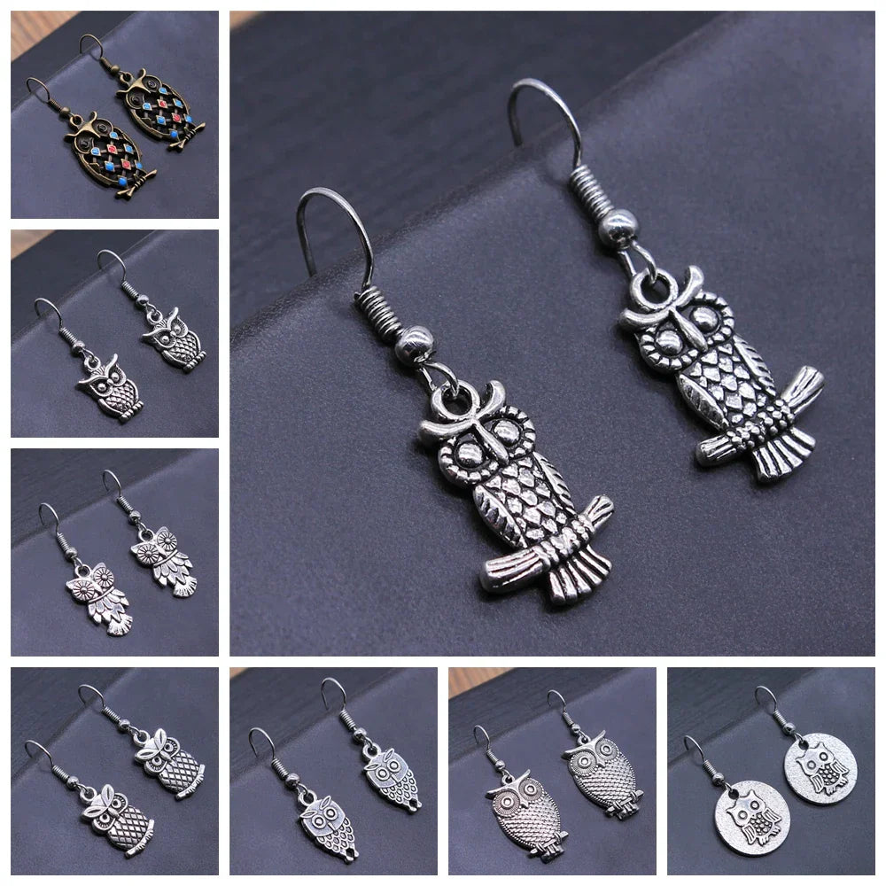 Retro Bohemian Sovičie Visacie Náušnice