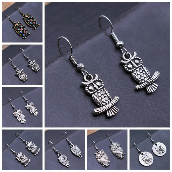 Retro Bohemian Sovičie Visacie Náušnice