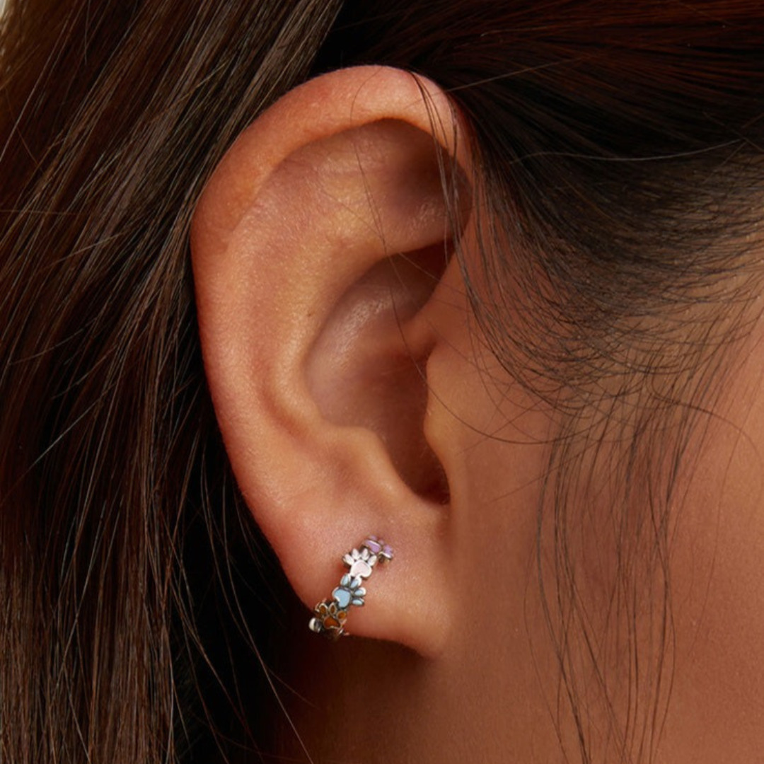 Živé labky z sterlingového striebra