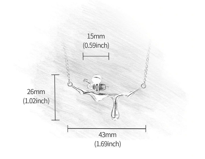 Náhrdelník s kvapkajúcim medom a včelou