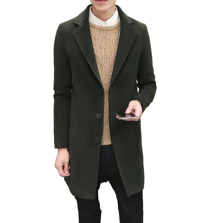 Dlhý bavlnený zimný kabát